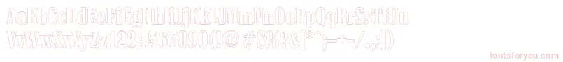ColoneloutlineBold Font – Pink Fonts on White Background