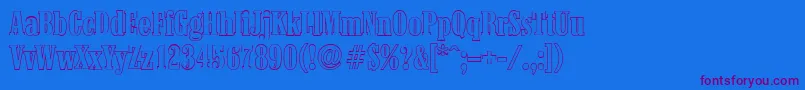 ColoneloutlineBold Font – Purple Fonts on Blue Background