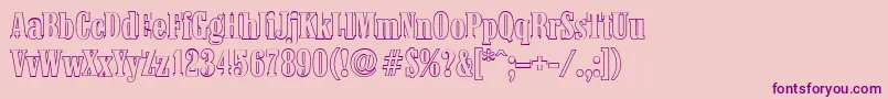 ColoneloutlineBold Font – Purple Fonts on Pink Background