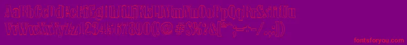 ColoneloutlineBold Font – Red Fonts on Purple Background