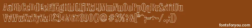 ColoneloutlineBold Font – White Fonts on Brown Background