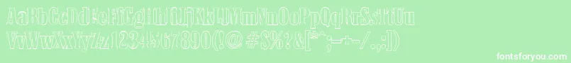 ColoneloutlineBold Font – White Fonts on Green Background