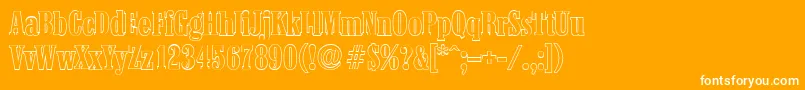 ColoneloutlineBold Font – White Fonts on Orange Background