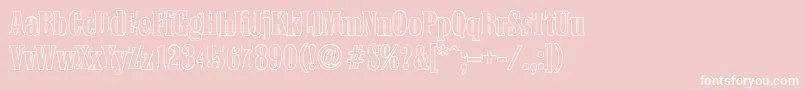 ColoneloutlineBold Font – White Fonts on Pink Background