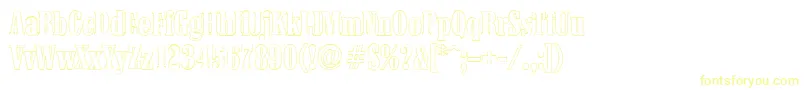 Подробнее о шрифте ColoneloutlineBold Шрифт ColoneloutlineBold – жёлтые шрифты на белом фоне