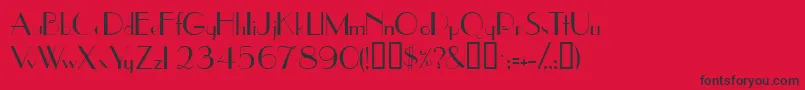 Jetsetssk Font – Black Fonts on Red Background