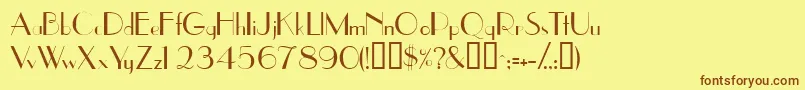 Jetsetssk Font – Brown Fonts on Yellow Background