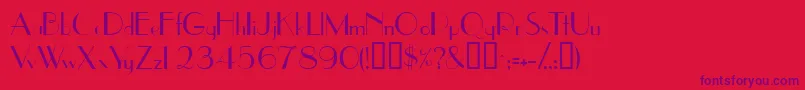 Jetsetssk Font – Purple Fonts on Red Background