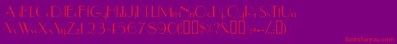 Jetsetssk Font – Red Fonts on Purple Background