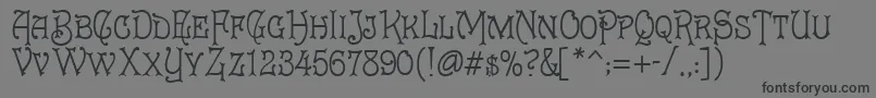 フォントCruickshank – 黒い文字の灰色の背景
