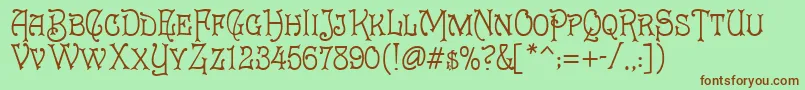 Cruickshank Font – Brown Fonts on Green Background