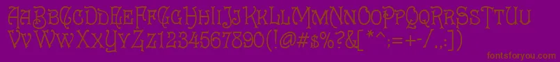 Cruickshank Font – Brown Fonts on Purple Background