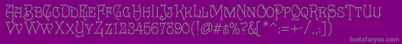 Cruickshank Font – Gray Fonts on Purple Background