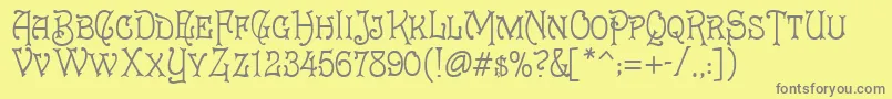 Cruickshank Font – Gray Fonts on Yellow Background