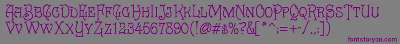 Шрифт Cruickshank – фиолетовые шрифты на сером фоне