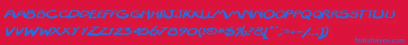Textapoint Font – Blue Fonts on Red Background