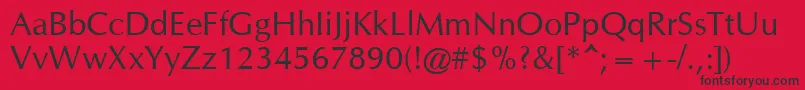 CgOmega Font – Black Fonts on Red Background