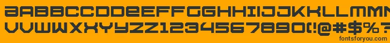 U.S.S.Dallas Font – Black Fonts on Orange Background