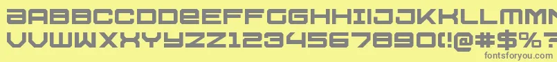 U.S.S.Dallas Font – Gray Fonts on Yellow Background