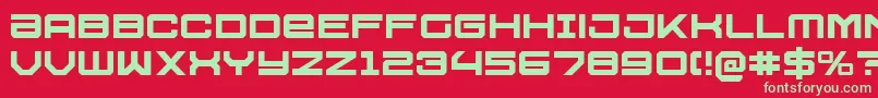 U.S.S.Dallas Font – Green Fonts on Red Background