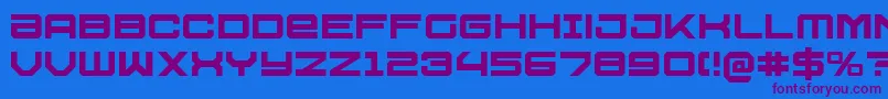 U.S.S.Dallas Font – Purple Fonts on Blue Background