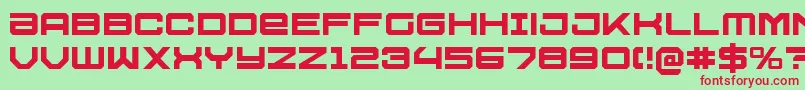 U.S.S.Dallas Font – Red Fonts on Green Background