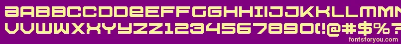 U.S.S.Dallas Font – Yellow Fonts on Purple Background