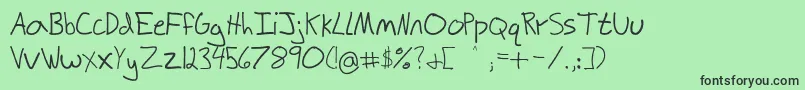 Lisätietoja ScribbleZack-fontista ScribbleZack-fontti – mustat fontit vihreällä taustalla