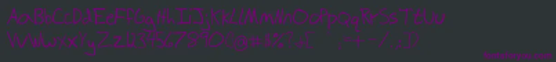 ScribbleZack Font – Purple Fonts on Black Background
