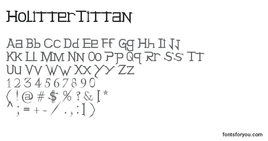 Schriftart HolitterTittan – Alphabet, Zahlen, spezielle Symbole