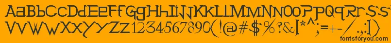 HolitterTittan Font – Black Fonts on Orange Background