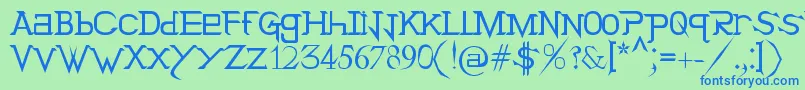 HolitterTittan Font – Blue Fonts on Green Background