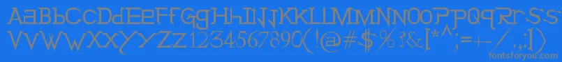 HolitterTittan Font – Gray Fonts on Blue Background