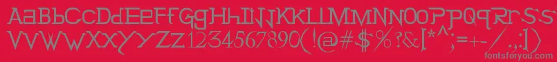 HolitterTittan Font – Gray Fonts on Red Background