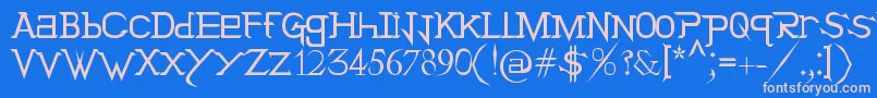 HolitterTittan Font – Pink Fonts on Blue Background