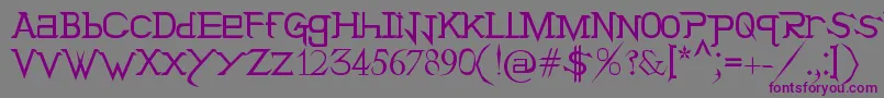 HolitterTittan Font – Purple Fonts on Gray Background