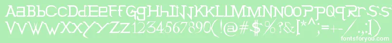 HolitterTittan Font – White Fonts on Green Background