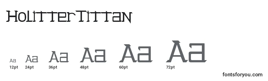 HolitterTittan Font Sizes