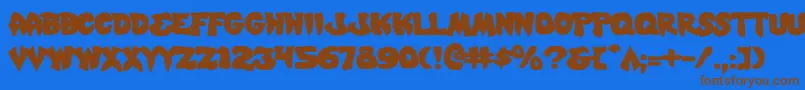 Mysticsinglere Font – Brown Fonts on Blue Background