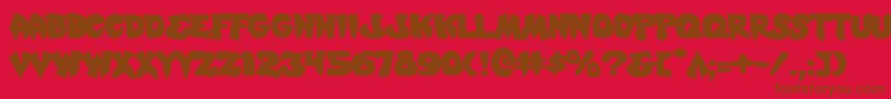 Mysticsinglere Font – Brown Fonts on Red Background