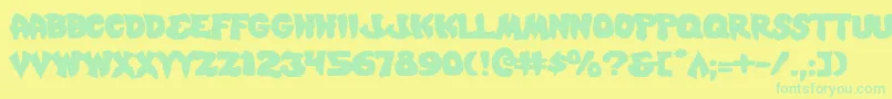 Mysticsinglere Font – Green Fonts on Yellow Background
