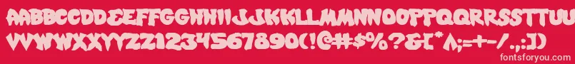 Mysticsinglere Font – Pink Fonts on Red Background