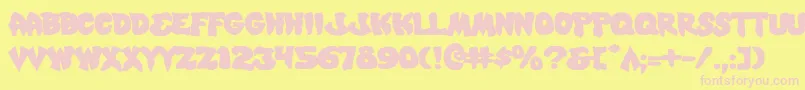 Mysticsinglere Font – Pink Fonts on Yellow Background