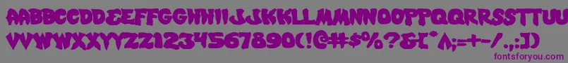 Шрифт Mysticsinglere – фиолетовые шрифты на сером фоне