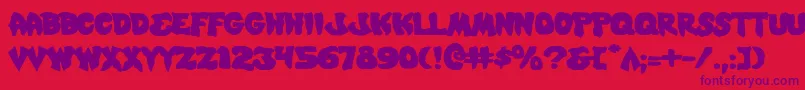 Mysticsinglere Font – Purple Fonts on Red Background