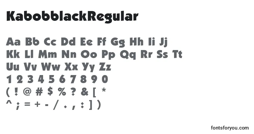 A fonte KabobblackRegular – alfabeto, números, caracteres especiais
