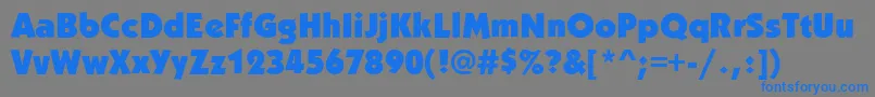 KabobblackRegular Font – Blue Fonts on Gray Background