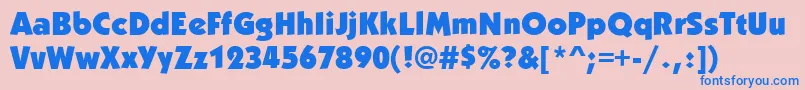 KabobblackRegular Font – Blue Fonts on Pink Background