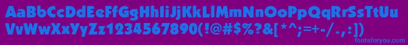 KabobblackRegular Font – Blue Fonts on Purple Background