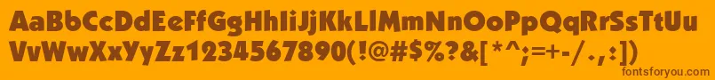 KabobblackRegular Font – Brown Fonts on Orange Background